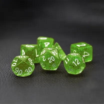 Green Starry Sky Dice Set